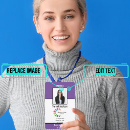 Tarjeta De Identificación Insignia de empleado de ID de seguridad - Vertical