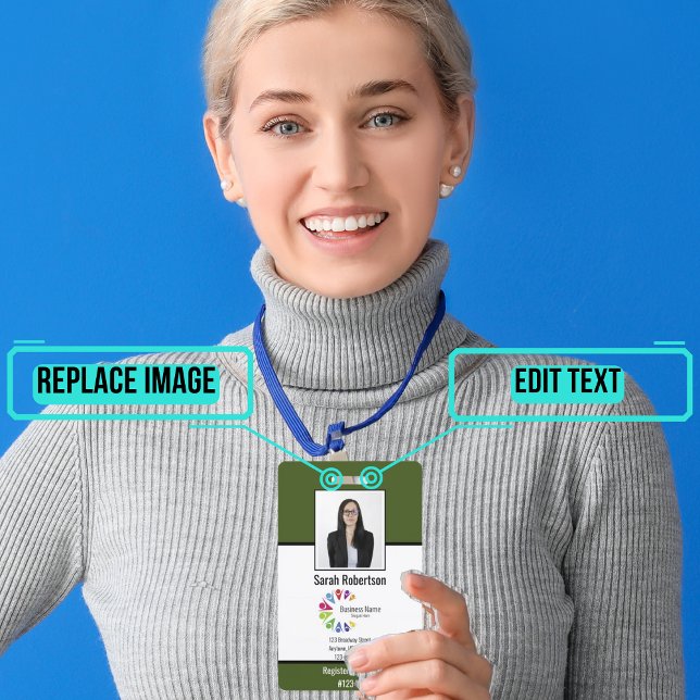 Tarjeta De Identificación Insignia de empleado de ID de seguridad - Vertical (Creating the right card is imperative to achieving security goals. )