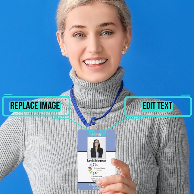 Tarjeta De Identificación Insignia de empleado de ID de seguridad - Vertical (Creating the right card is imperative to achieving security goals. )