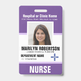 Tarjeta De Identificación Insignia de empleado del hospital clínico personal