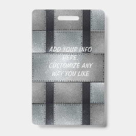 Tarjeta De Identificación Insígnia de empleado inspirada en metal