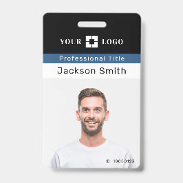 Tarjeta De Identificación Insígnia de empleado minimalista personalizada con