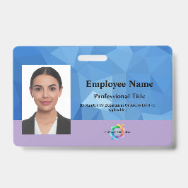 Tarjeta De Identificación Insignia de empleado personalizado con foto, códig
