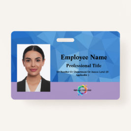 Tarjeta De Identificación Insignia de empleado personalizado con foto, códig