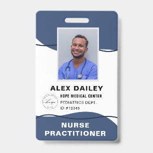 Tarjeta De Identificación Insignia de empleado quirúrgico médico profesional