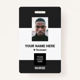 Tarjeta De Identificación Insignia de enfermera anti vax de identificación v
