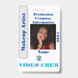 Tarjeta De Identificación Insignia de equipo de video
