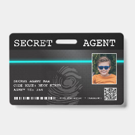 Tarjeta De Identificación Insígnia de Espía Agente Secreto Interactivo - Neg