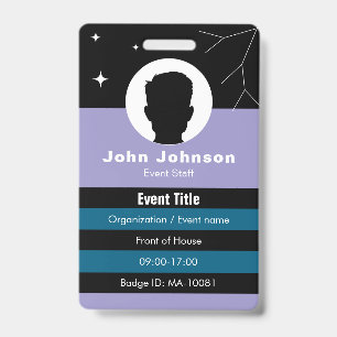 Tarjeta De Identificación Insígnia de evento con código QR • Identificación 