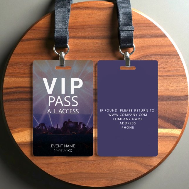 Tarjeta De Identificación Insignia de evento de acceso completo VIP de perso (Subido por el creador)