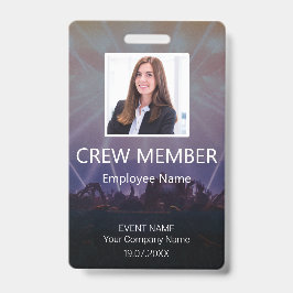 Tarjeta De Identificación Insignia de evento de código QR para miembro de la