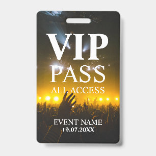 Tarjeta De Identificación Insígnia de evento de código QR VIP personalizada