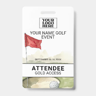 Tarjeta De Identificación Insígnia de evento de golf