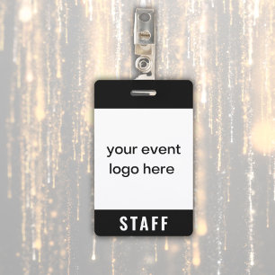 Tarjeta De Identificación Insígnia de evento para personal