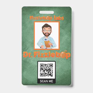 Tarjeta De Identificación Insignia de Fizzlebop Labs