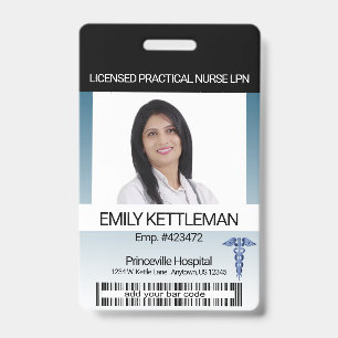 Tarjeta De Identificación Insígnia de Foto de Campo Médico - Editable