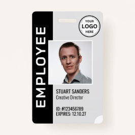 Tarjeta De Identificación Insignia de foto de empleado con logotipo corporat