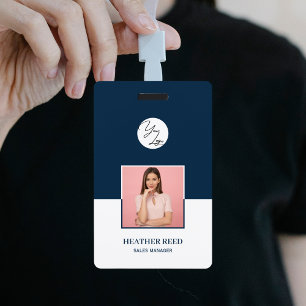 Tarjeta De Identificación Insígnia de foto personalizada, código de barras,