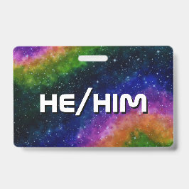 Tarjeta De Identificación Insignia de galaxia Arcoiris