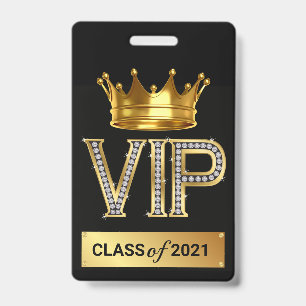 TARJETA DE IDENTIFICACIÓN INSIGNIA DE GRADUADO VIP