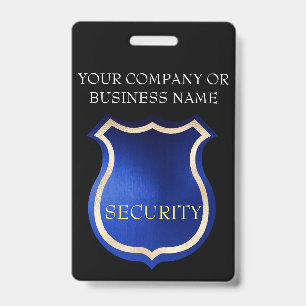 Tarjeta De Identificación Insígnia de Guardia de Seguridad con Nombre de la