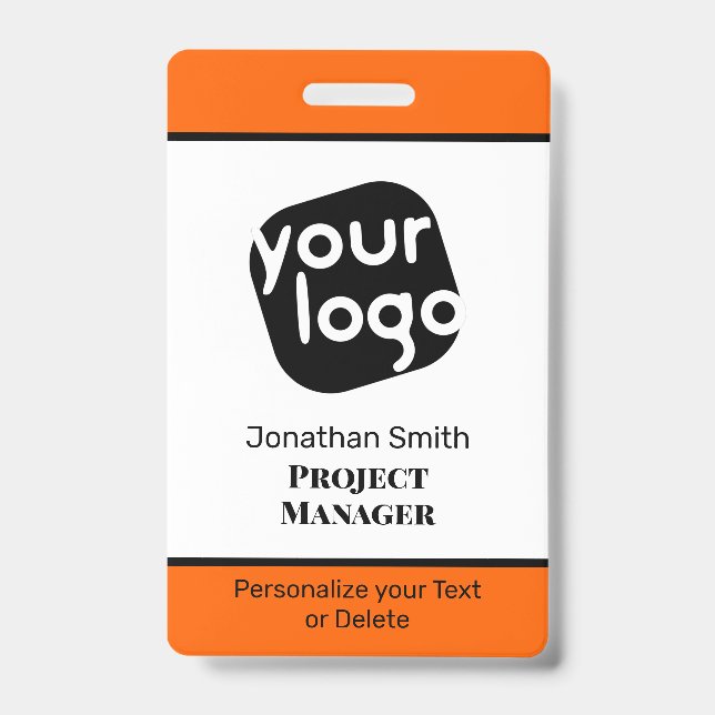 Tarjeta De Identificación    Insignia de ID de conferencia personalizada min (Parte frontal)