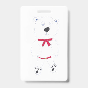 Tarjeta De Identificación Insígnia de identidad de Barry Bear