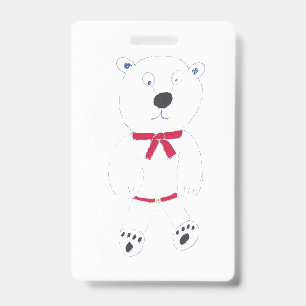 Tarjeta De Identificación Insígnia de identidad de Barry Bear
