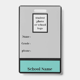 Tarjeta De Identificación insignia de identidad de estudiante