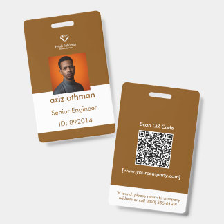 Tarjeta De Identificación Insígnia de identificación corporativa de bronce o