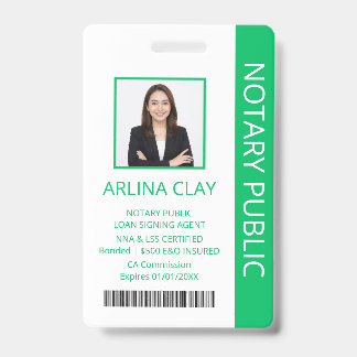 Tarjeta De Identificación Insígnia de identificación de agente de firma de p