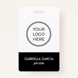 Tarjeta De Identificación Insignia de identificación de empleado con logotip