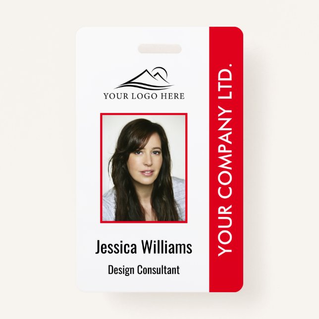 Tarjeta De Identificación Insignia de identificación de empleado corporativo (Anverso)