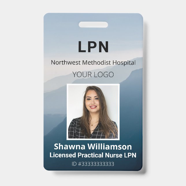 Tarjeta De Identificación Insignia de identificación de empleado de Mountain (Parte frontal)