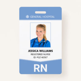 Tarjeta De Identificación Insignia de identificación de empleado de RN de en