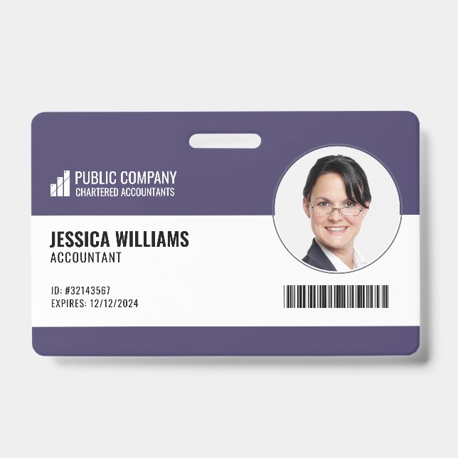 Tarjeta De Identificación Insignia de identificación de empleado del persona (Front)