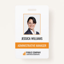 Tarjeta De Identificación Insignia de identificación de empleado del persona