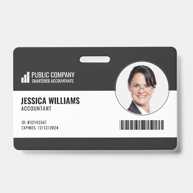 Tarjeta De Identificación Insignia de identificación de empleado del persona (Parte frontal)