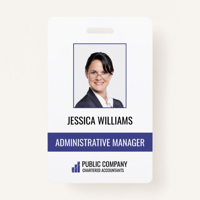 Tarjeta De Identificación Insignia de identificación de empleado del persona (Anverso)