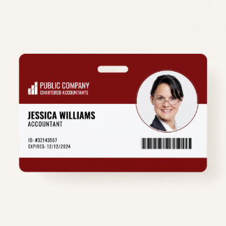 Tarjeta De Identificación Insignia de identificación de empleado del persona