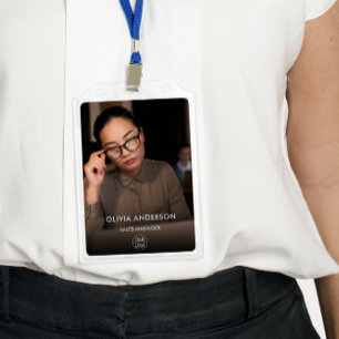 Tarjeta De Identificación Insignia de identificación de empleado fotográfico