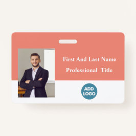 Tarjeta De Identificación Insignia de identificación de empleado personaliza