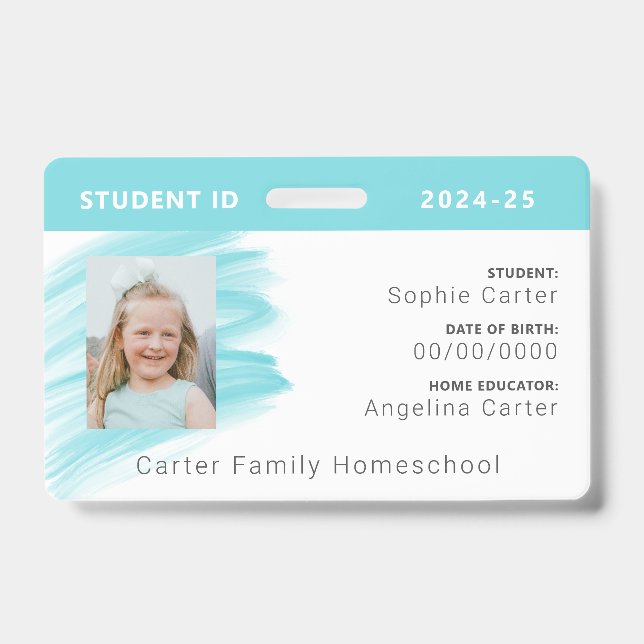 Tarjeta De Identificación Insígnia de identificación de estudiante de educac (Parte frontal)