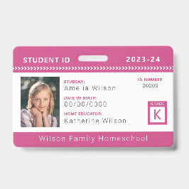 Tarjeta De Identificación Insígnia de identificación de estudiante de educac