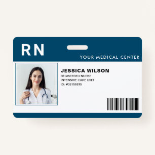 Tarjeta De Identificación Insignia de identificación de hospital médico de R
