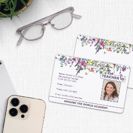 Tarjeta De Identificación Insígnia de identificación de profesor de educació