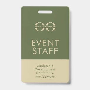 Tarjeta De Identificación Insignia de identificación del personal del evento