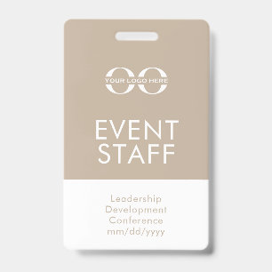 Tarjeta De Identificación Insignia de identificación del personal del evento