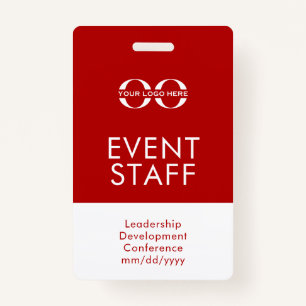 Tarjeta De Identificación Insignia de identificación del personal del evento