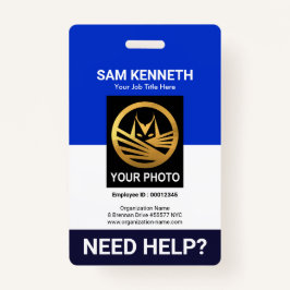 Tarjeta De Identificación Insignia de identificación del personal médico de 